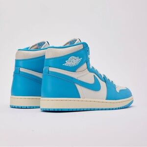 Boys Blue and White High-Top Sneakers